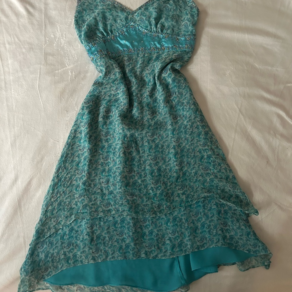 Elegant Teal Dress